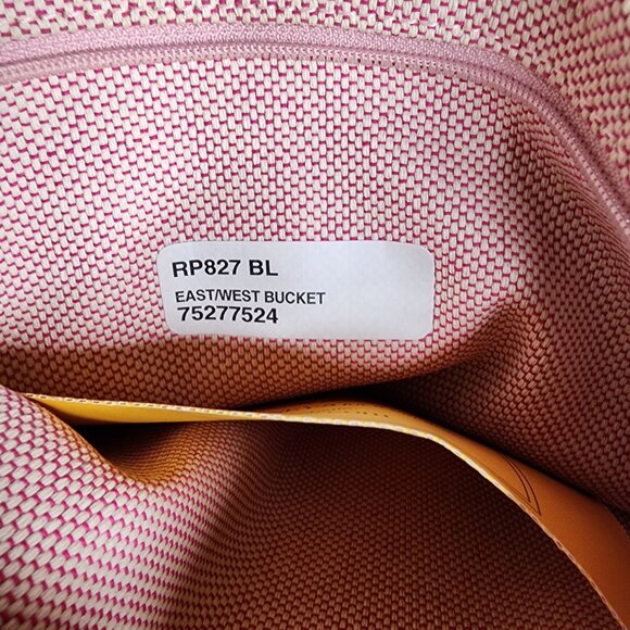 Vintage Dooney and Bourke nautical knot print east/west bucket bag in black - Picture 11 of 11